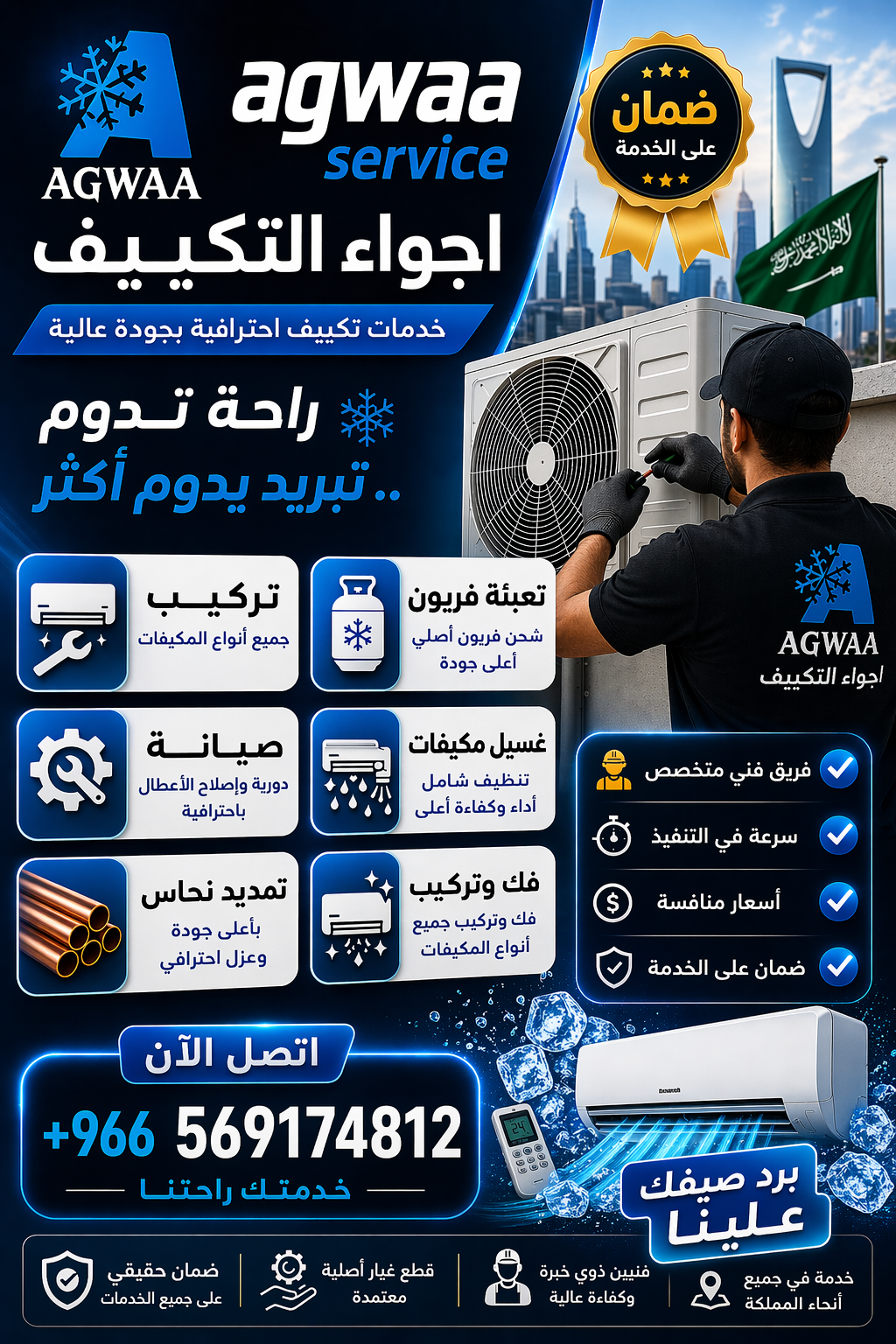تنظيف مكيف سبليت بدون فك بالرياض – أفضل حل سريع وفعال للمكيفات